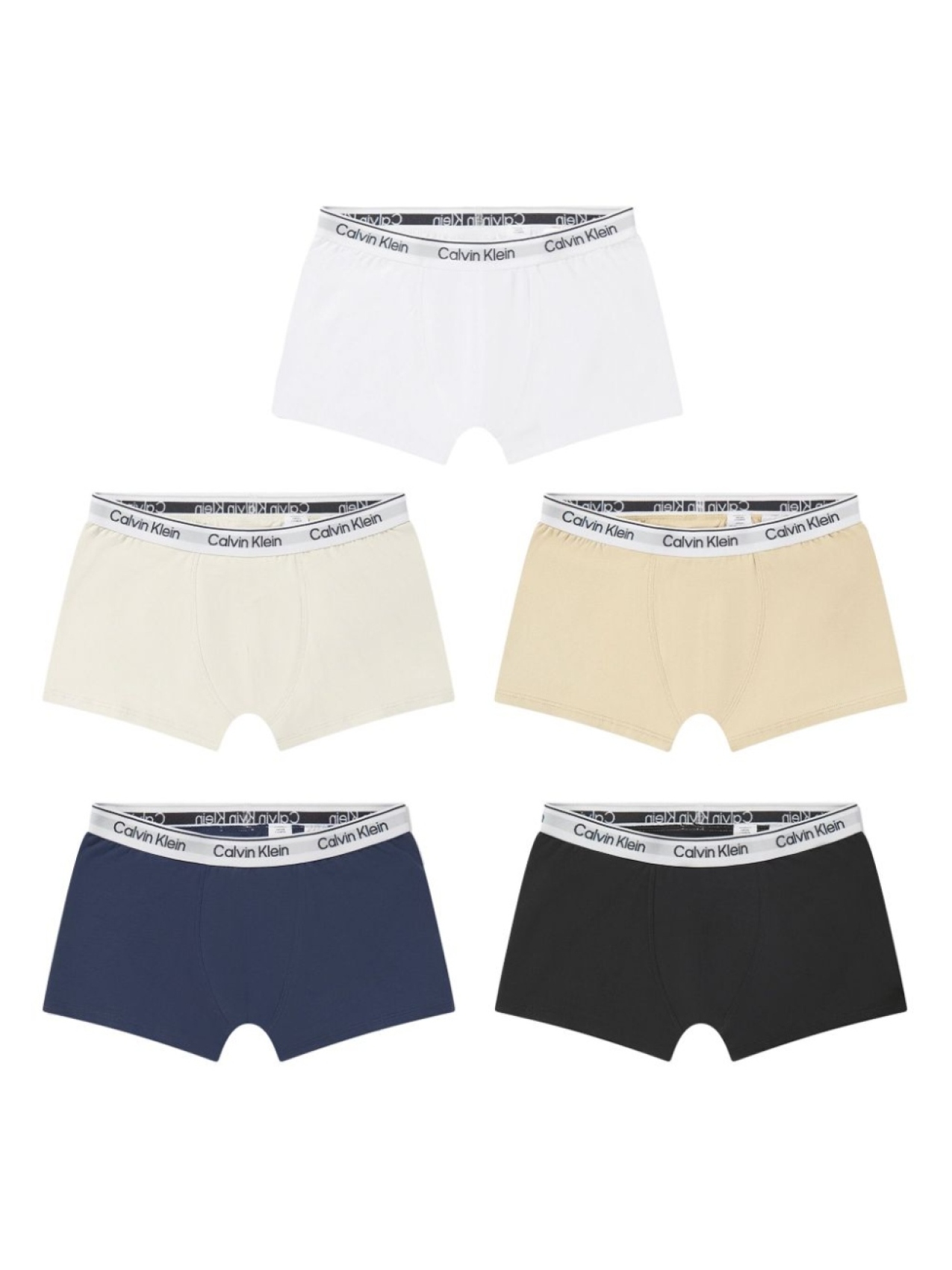 

Calvin Klein Kids комплект из пяти боксеров с логотипом, белый