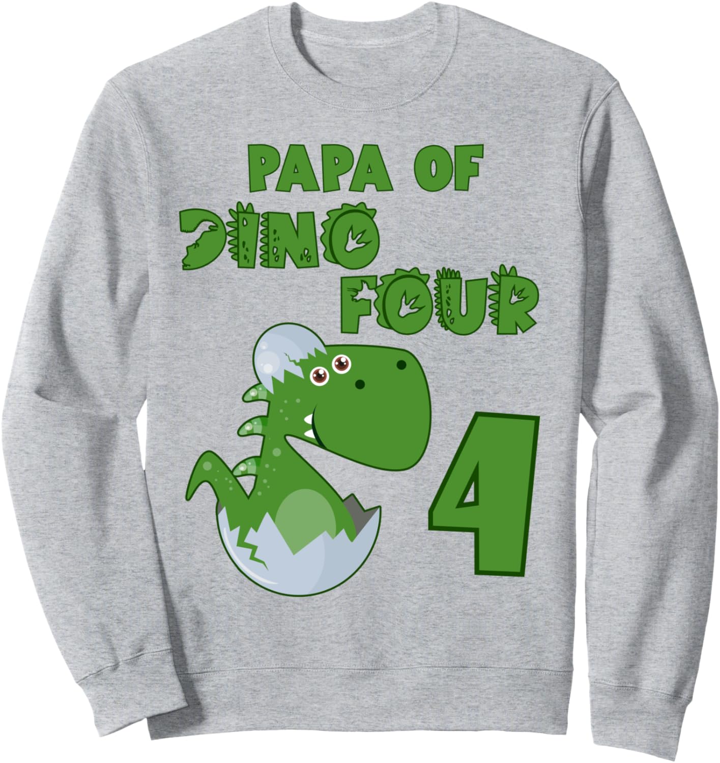 

Толстовка для семейной вечеринки в честь 4-летия Папы Динофура с динозаврами Family Look Green Blue Dinosaurs Decoration Gifts, серый