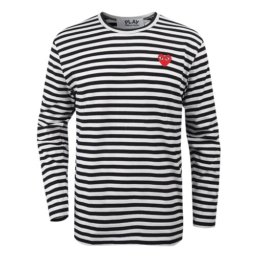 

Футболка striped long-sleeve t-shirt 'white' Comme Des Garcons Play, черный