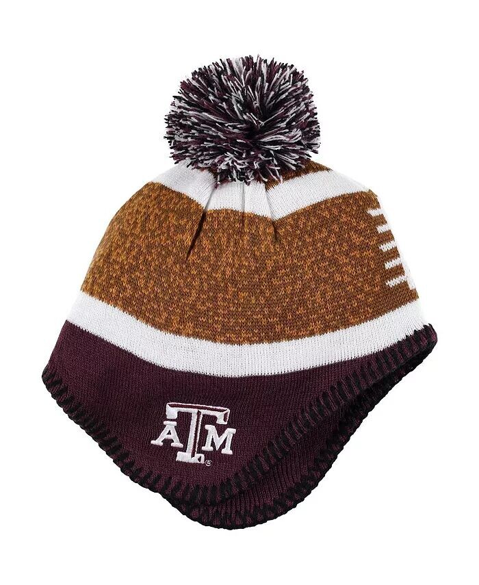 

Вязаная шапка для футбола A&M Aggies с помпоном для маленьких мальчиков и девочек, коричневого и бордового цвета Outerstuff