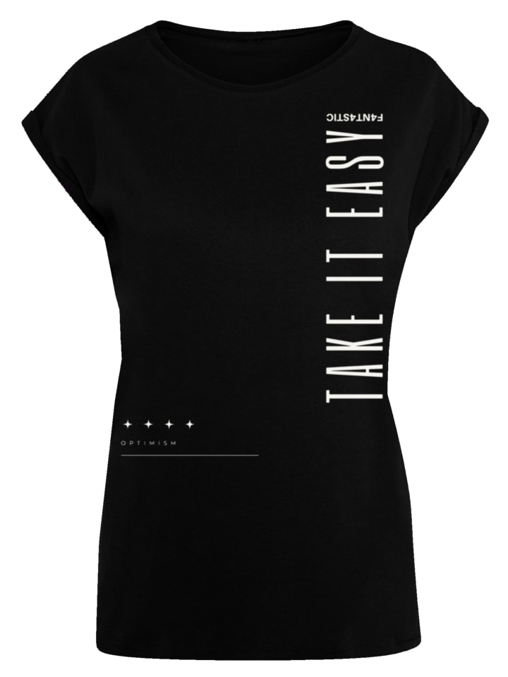

Футболка с удлиненными плечами, большие размеры, Take It Easy, черного цвета F4NT4STIC, Черный, Футболка с удлиненными плечами, большие размеры, Take It Easy, черного цвета F4NT4STIC