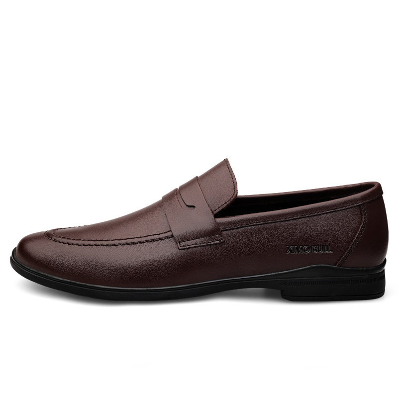 

XIMO BULL Повседневные кожаные туфли мужские низкие коричневые, цвет Brown