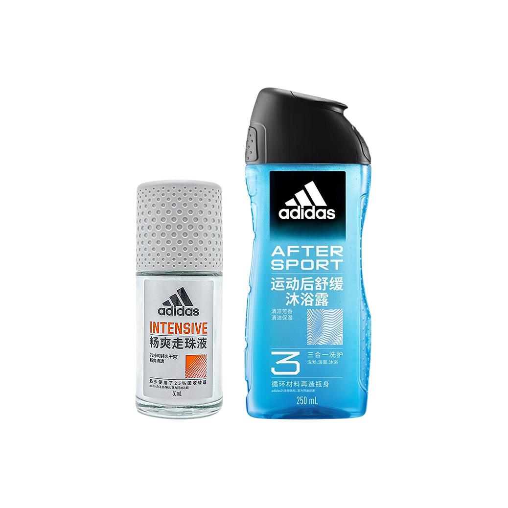 

Классический мужской набор ухода 3 в 1 антиперспирант 50мл + гель для душа 250мл/600мл ароматный Adidas