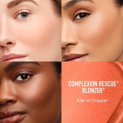 bareMinerals Complexion Rescue Liquid Blonzer Румяна Бронзер Гибридное сияние на солнце Сборный гель-крем для лица и щек Веганский поцелуй меди 0,5 унции — фото 2