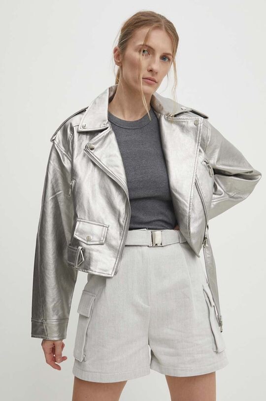 

Мотоциклетная куртка Answear Lab, серебро