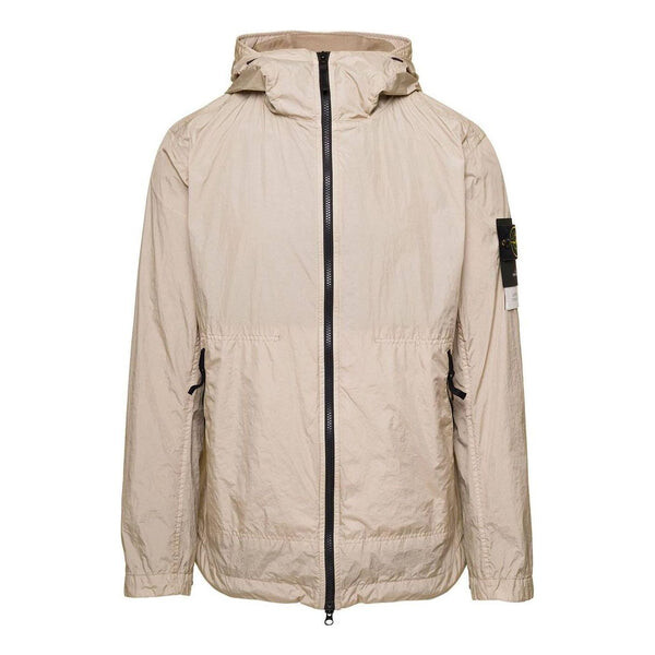 

Куртка crinkle reps hooded jacket 'dove grey' Stone Island, бежевый
