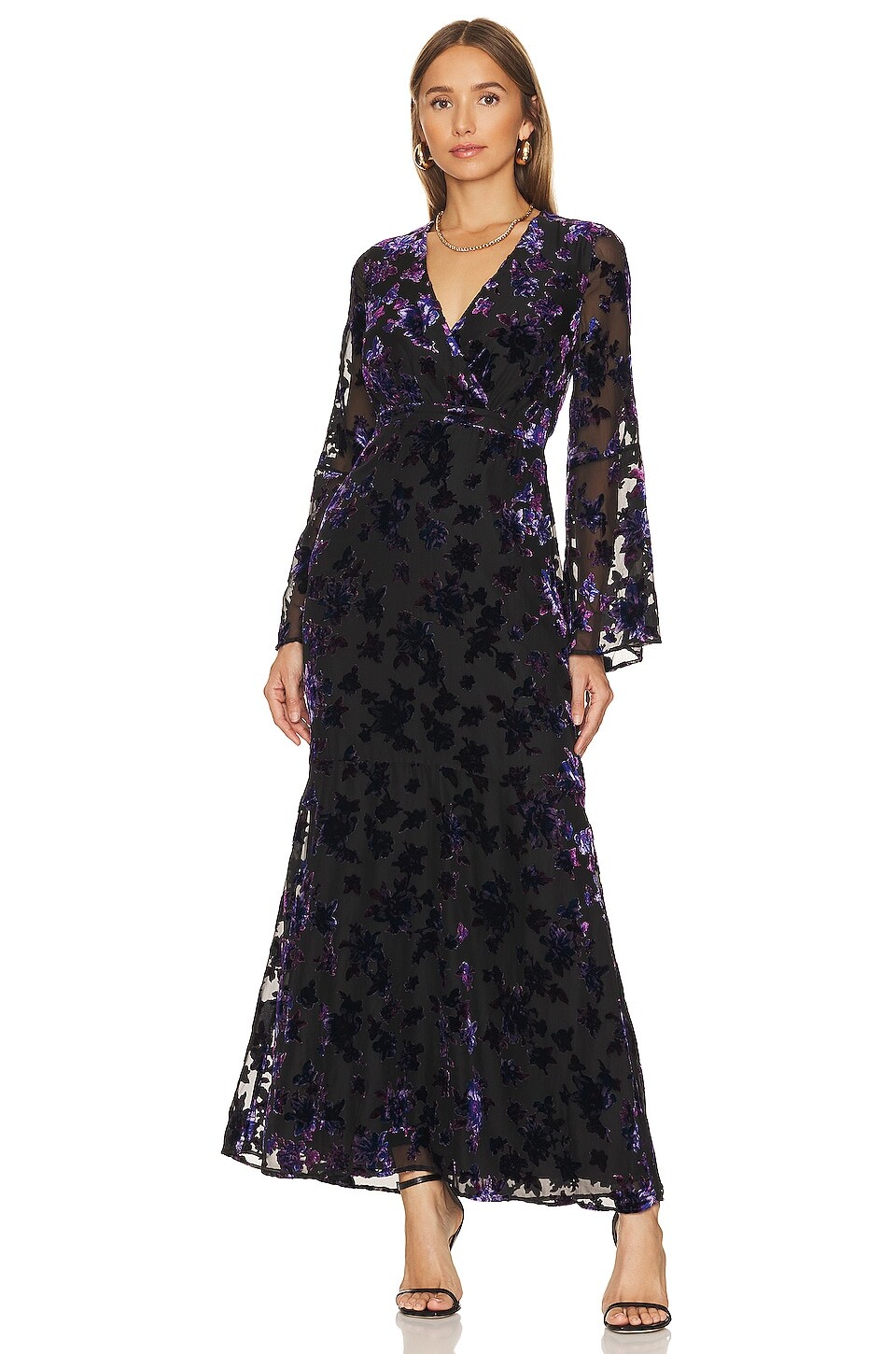 

Платье мини House of Harlow 1960 x REVOLVE Luelle Maxi Dress, цвет Black & Purple