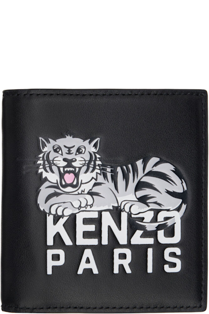 

Черный кожаный мини-кошелек Kenzo Paris «Kenzo Varsity»