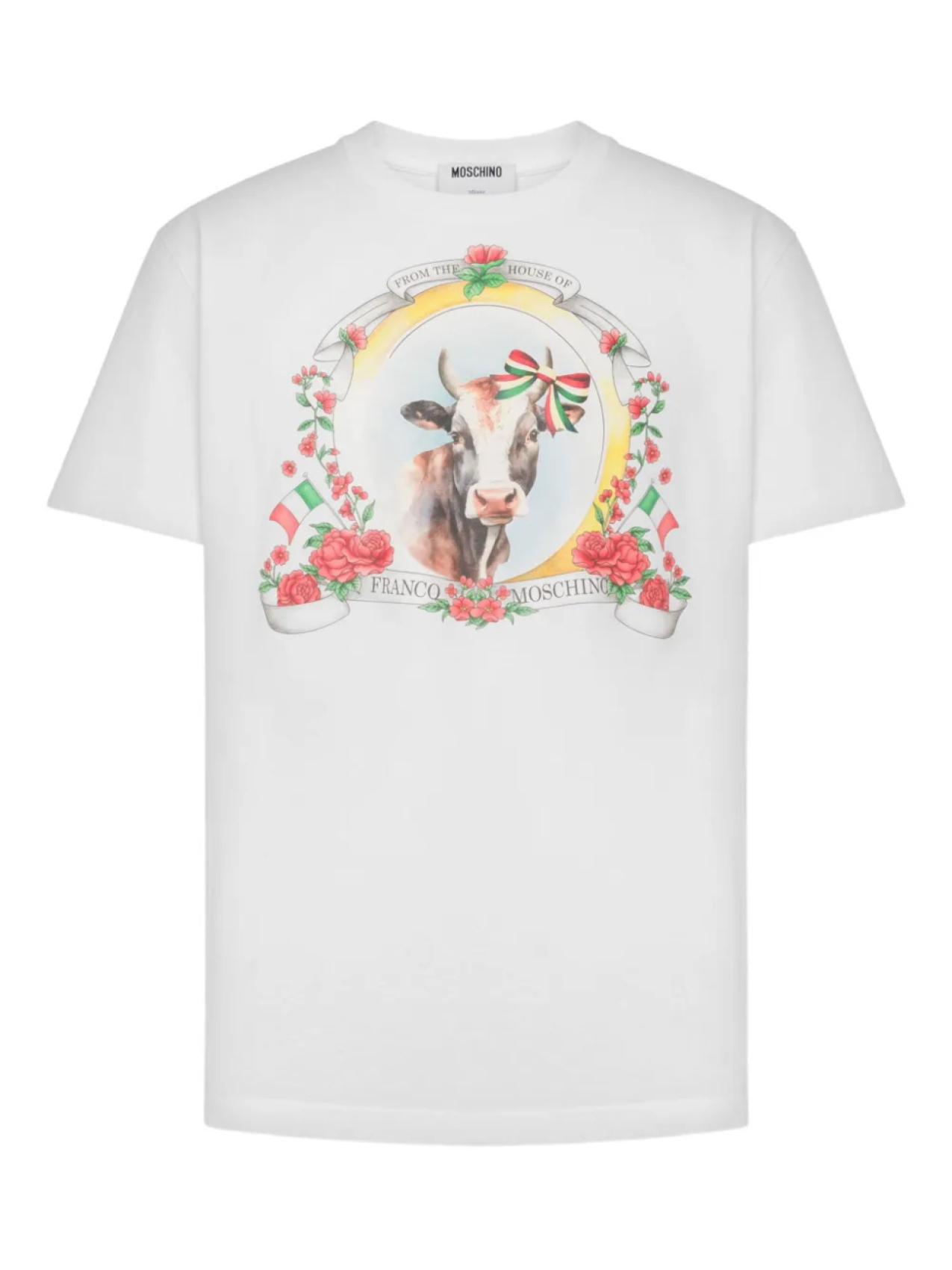

Moschino футболка с графичным принтом, белый