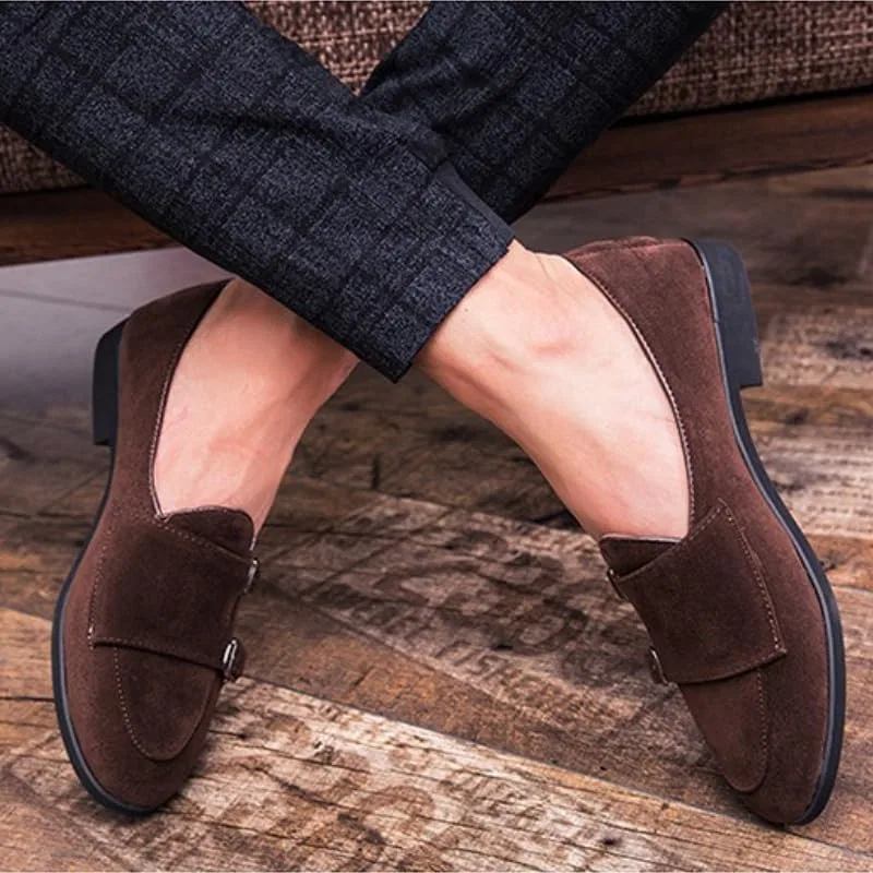 Мокасины мужские, кожаные, Loafers, коричневый Hhhchpm — фото 3