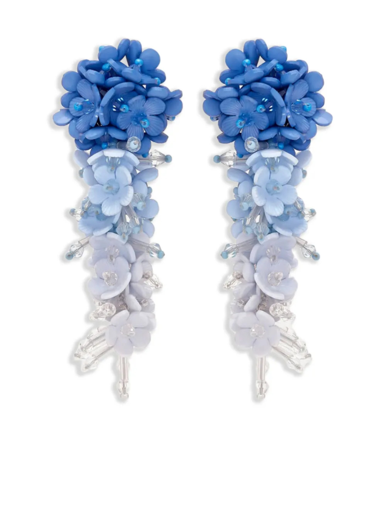 

Oscar de la Renta серьги с цветочным декором, синий