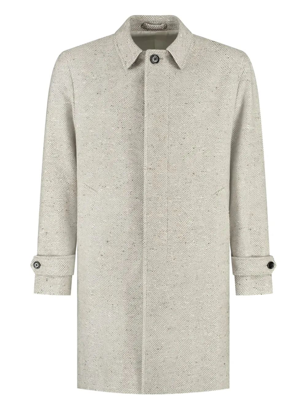 

Пальто с узором в елочку Lardini, серый