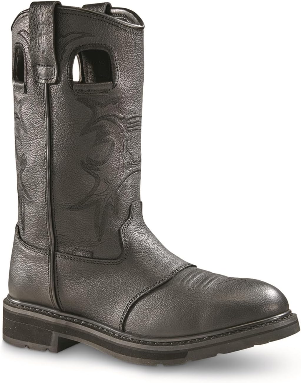 

Мужские кожаные водонепроницаемые ботинки Guide Gear Bandit II с запрятанным ношением для вестерна, ковбоев и родео, черный