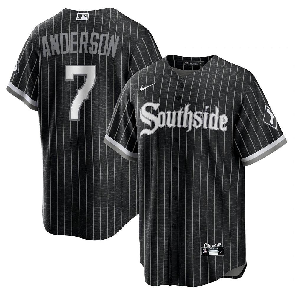 

Мужская футболка Nike Tim Anderson Black Chicago White Sox City Connect Replica Player, цвет Sox Black