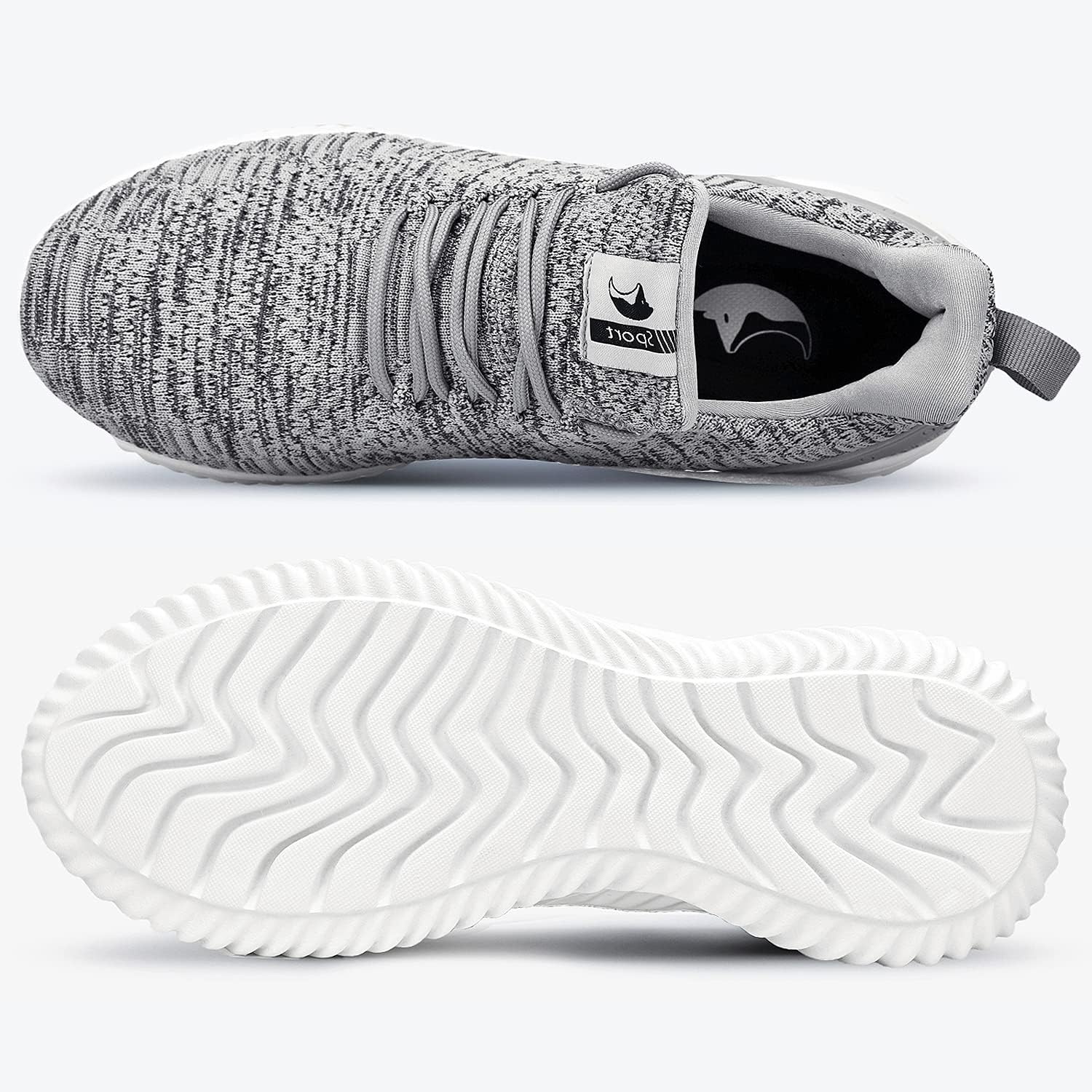Мужские кроссовки Rospick Slip On, прогулочные туфли для мужчин, модные легкие дышащие беговые кроссовки, спортивная обувь для тенниса, серый — фото 2