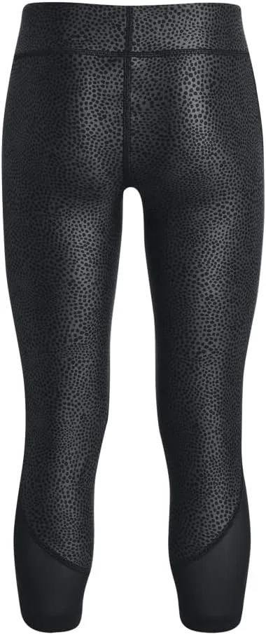 Брюки Under Armour HeatGear Armour с принтом до щиколотки для девочек, (005) Black//Black — фото 2