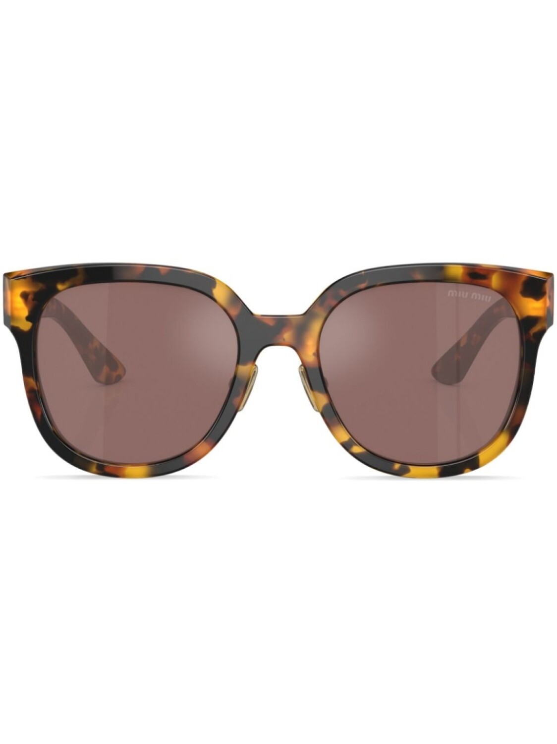 

Солнцезащитные очки в квадратной оправе Miu Miu Eyewear, коричневый