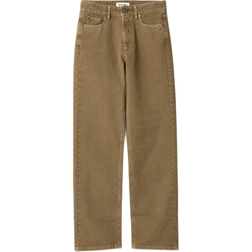 

MIU MIU Женские повседневные брюки коричневого цвета