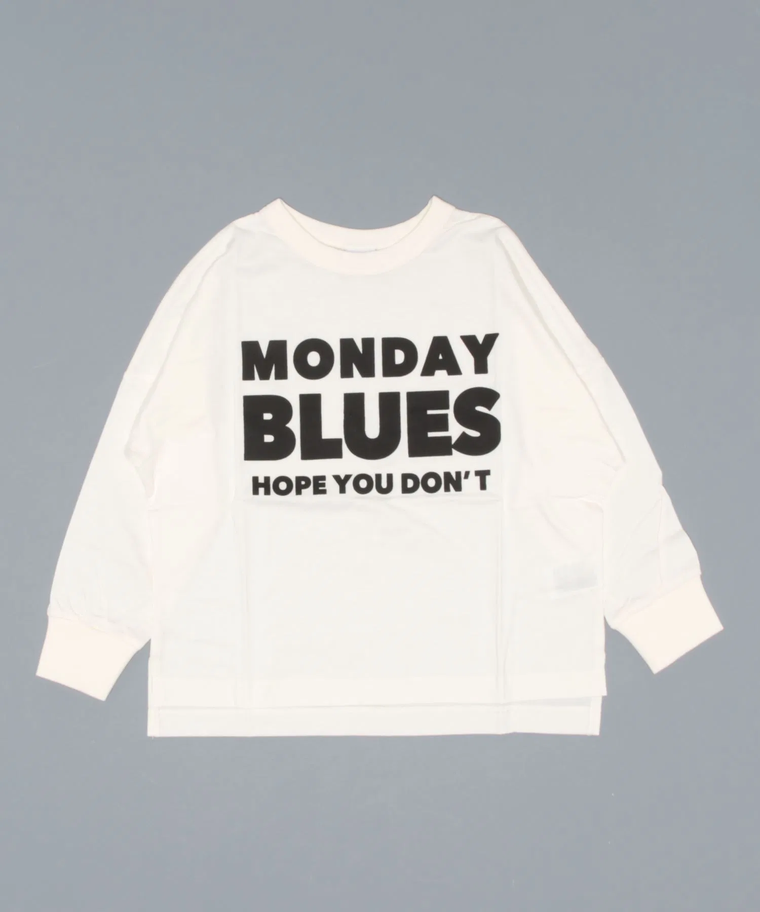 Детская футболка с логотипом ALPHA LABEL MONDAY BLUES белая