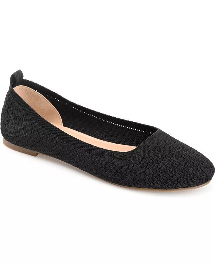 Женские балетки Maryann Knit Round Toe Journee Collection, черный