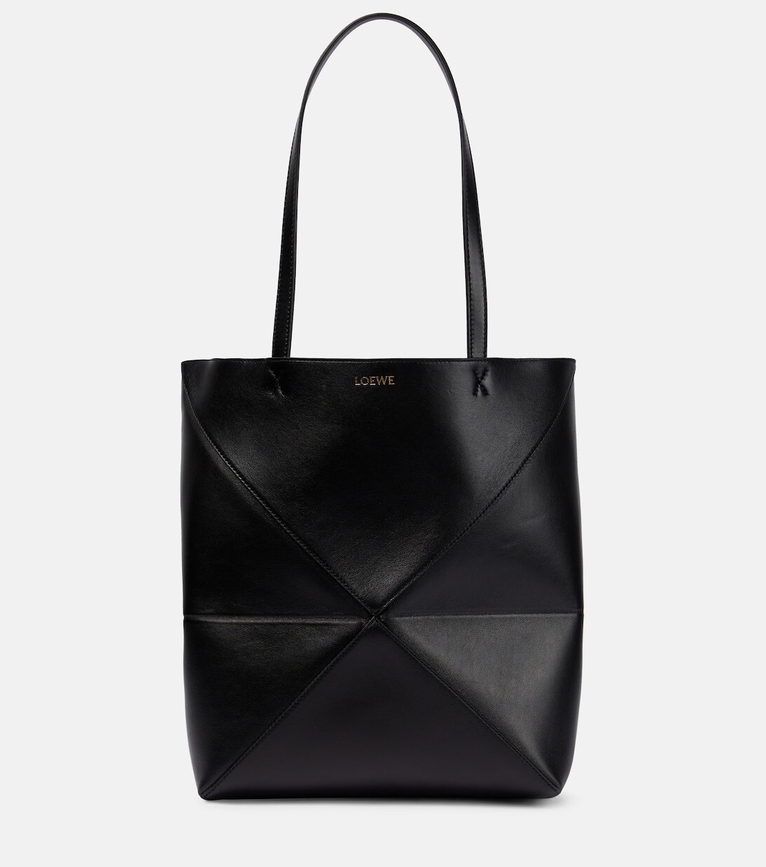 

Сумка-тоут Puzzle Fold среднего размера из кожи Loewe, черный