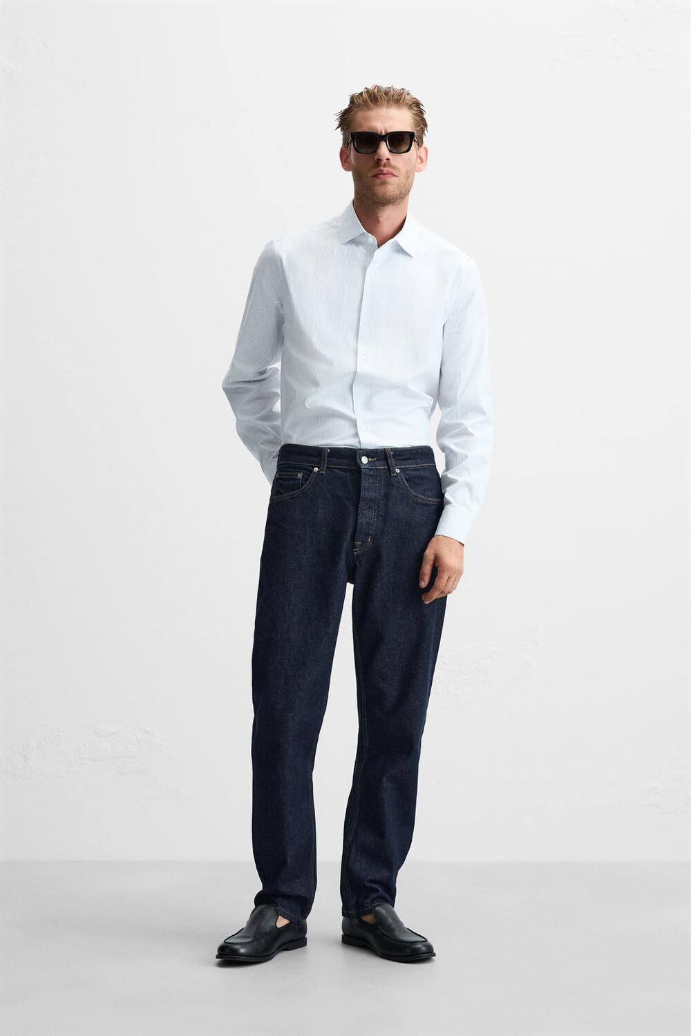 

Полосатая оксфордовая рубашка ZARA, цвет stripes