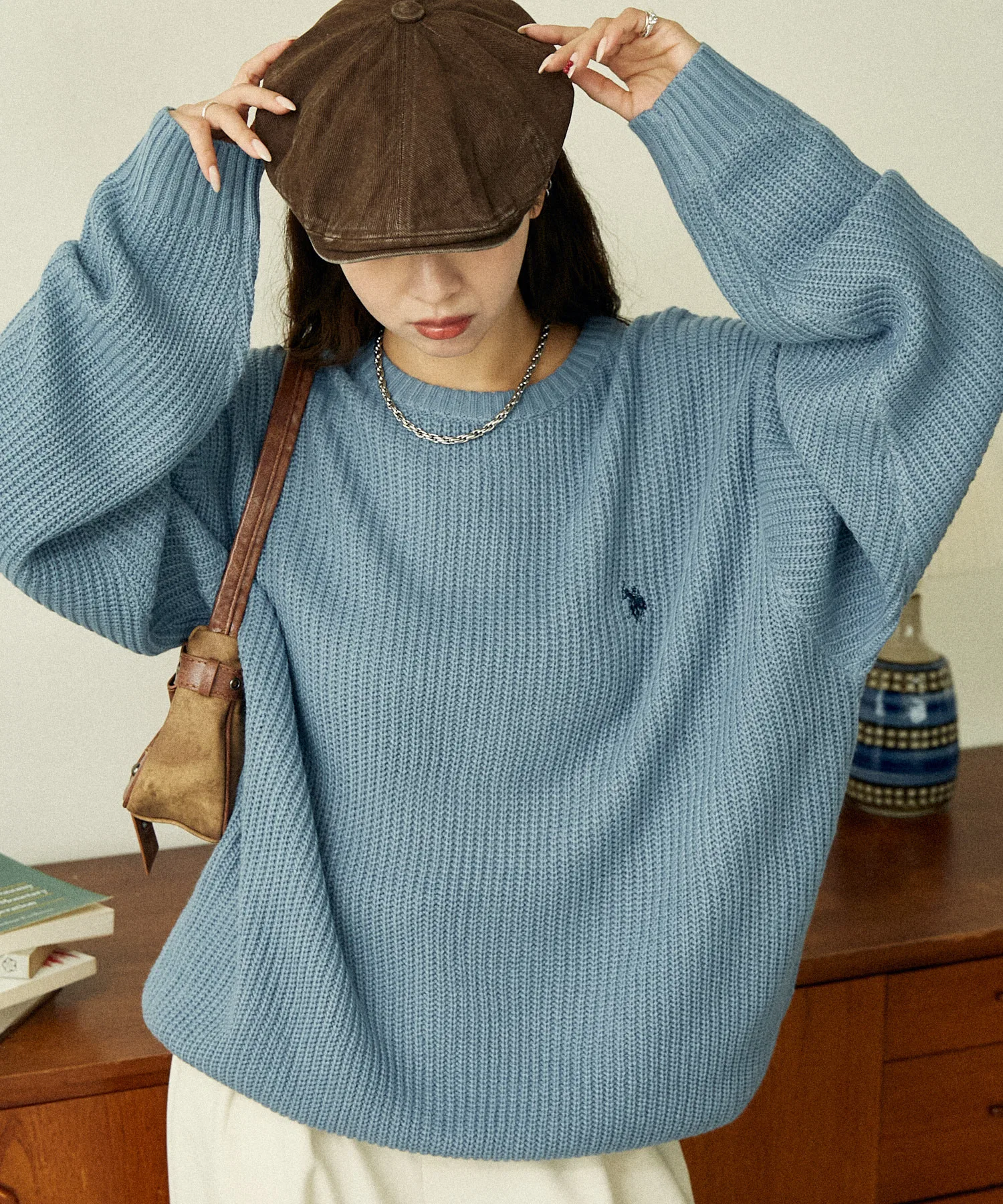Эксклюзивный свитер с круглым вырезом и вышивкой от US POLO ASSN. (лимитированная серия)