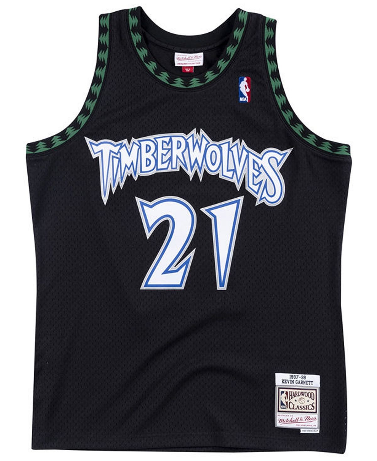 

Мужская черная майка Кевина Гарнетта Миннесота Тимбервулвз 1997-98 годов Hardwood Classics Swingman Player Mitchell & Ness