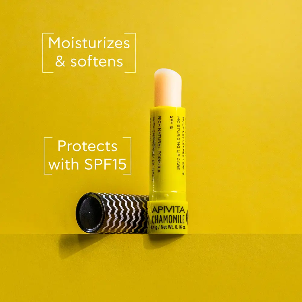 Бальзам для губ Bálsamo labial con camomila spf15 Apivita, 4,4 гр. — фото 2