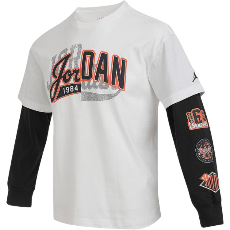 

Детская футболка с круглым вырезом, средней толщины Jordan, черный