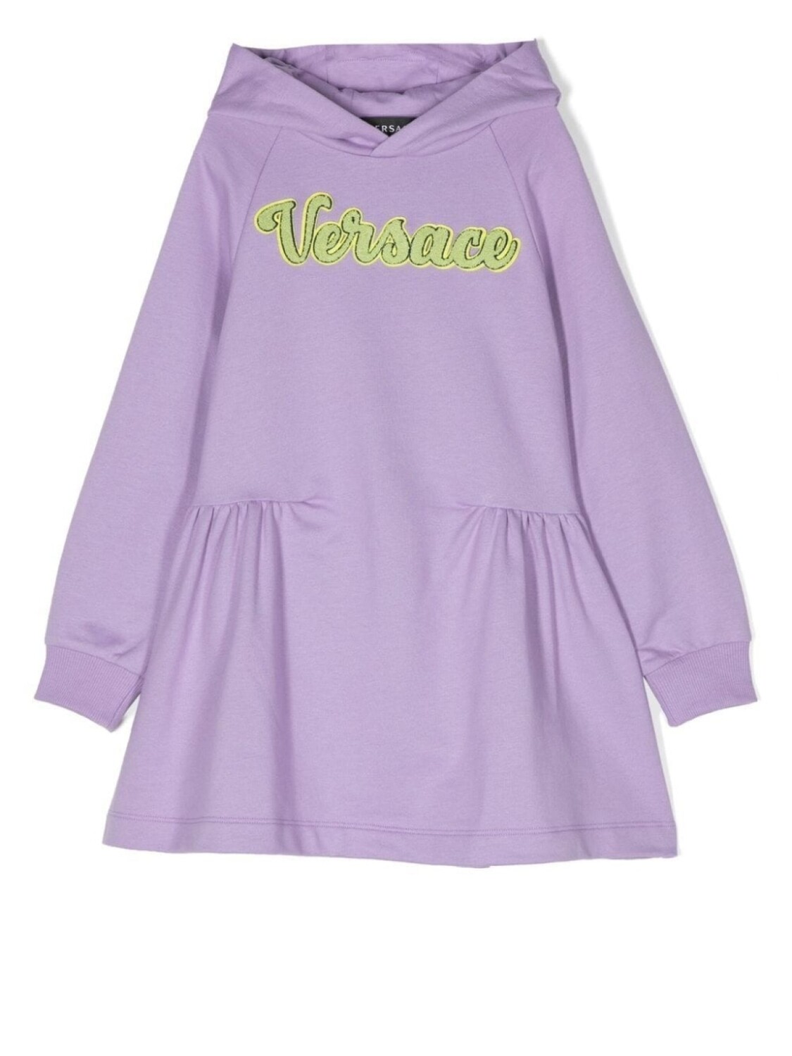 

Versace Kids платье с капюшоном и логотипом, фиолетовый