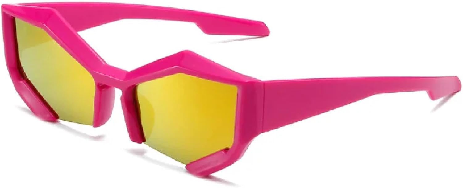 

Популярные модные солнцезащитные очки в форме многоугольника неправильной формы «кошачий глаз» для женщин, в стиле ретро, ​​с защитой от УФ-излучения UV400 для мужчин TKKTLLT, Redmirror