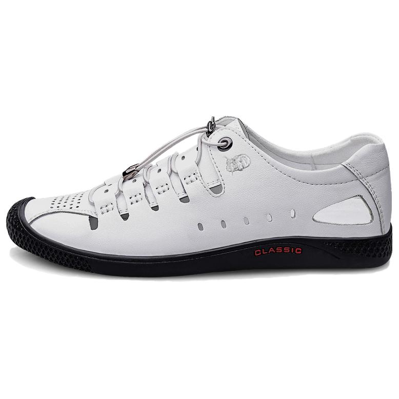 

LAORENTOU Мужские повседневные кеды низкие белые, цвет White