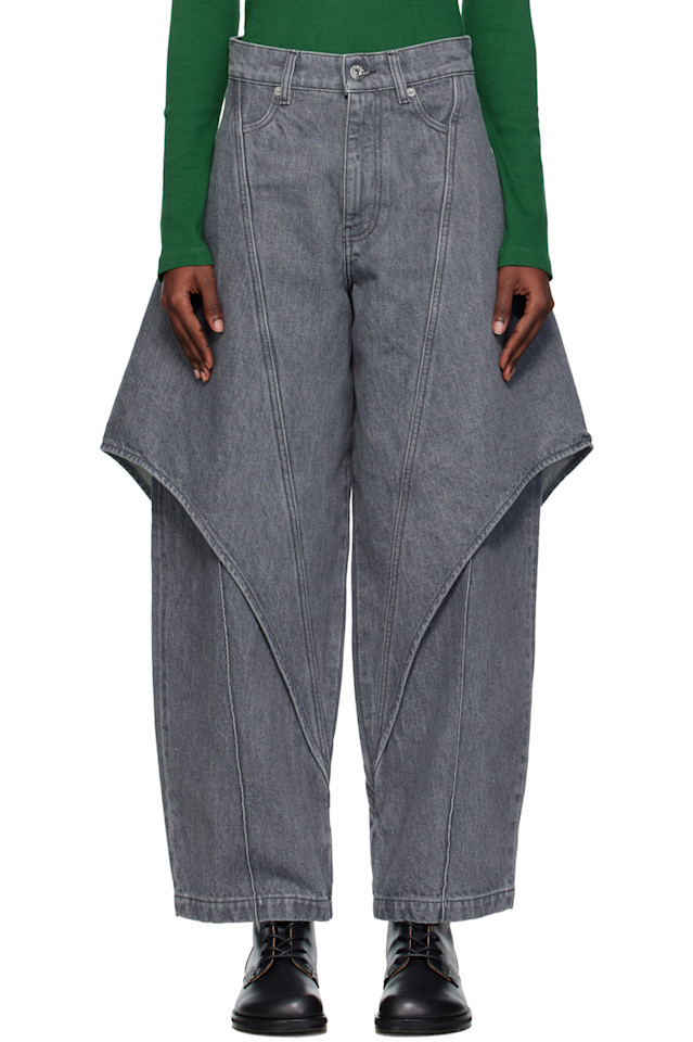 

Jw Anderson Серые укороченные джинсы скульптурной формы