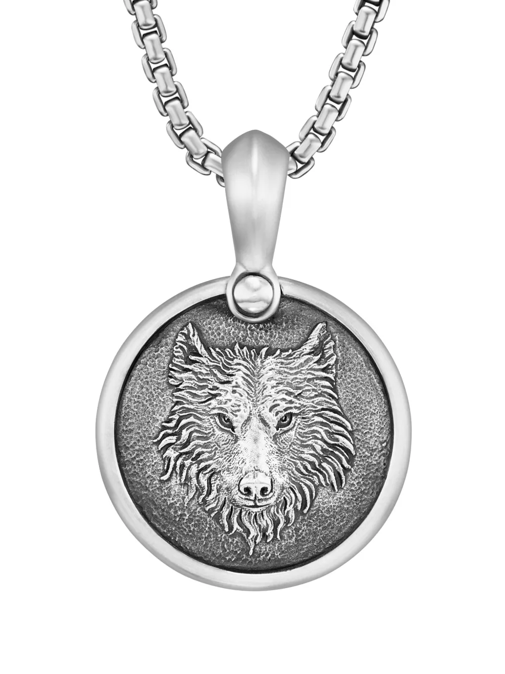 

Серебряная подвеска Petrvs Wolf с бриллиантами (21 мм) David Yurman, серый