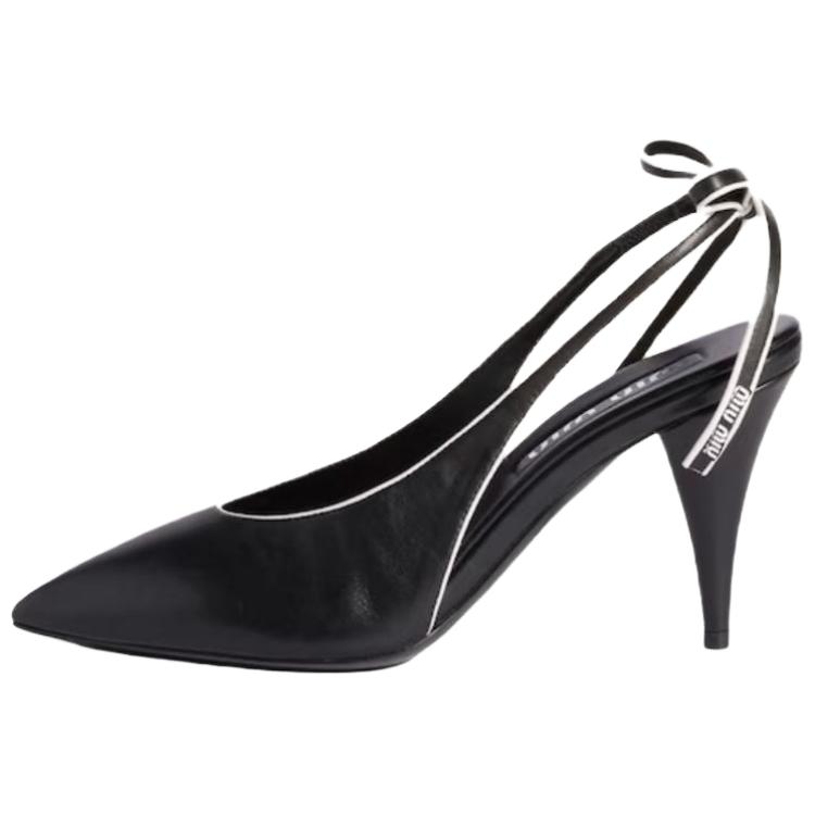 MIU MIU Туфли на высоком каблуке 8,5 см, женские, черные