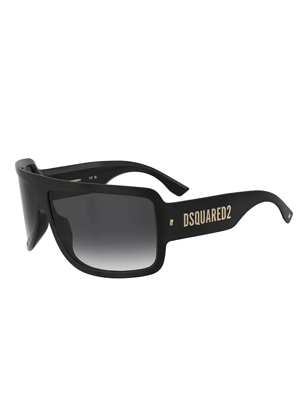

Солнцезащитные очки прямоугольной формы с логотипом DSQUARED2, черный