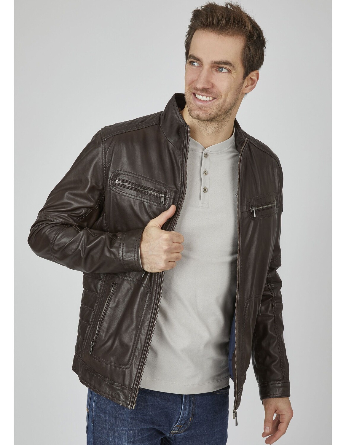 

Кожаная куртка Bugatti Fidelio, темно коричневый