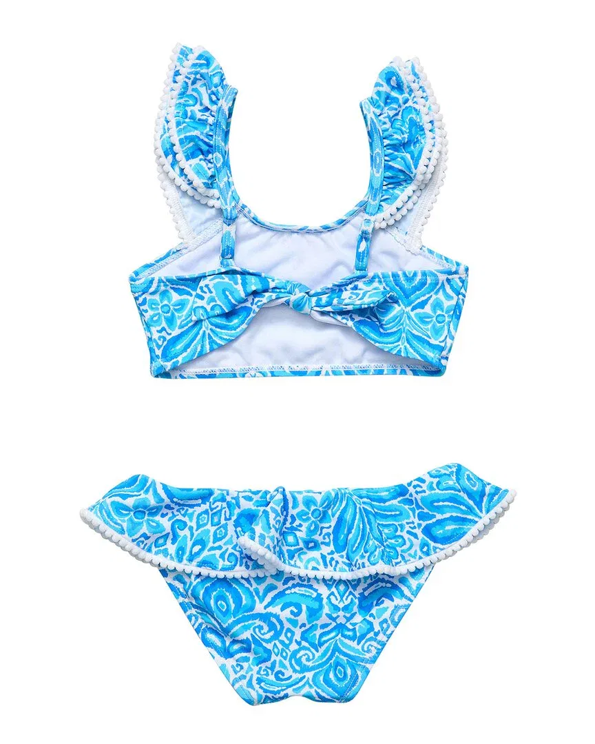 Snapper Rock Santorini Frill Crop Bikini, синий — фото 2
