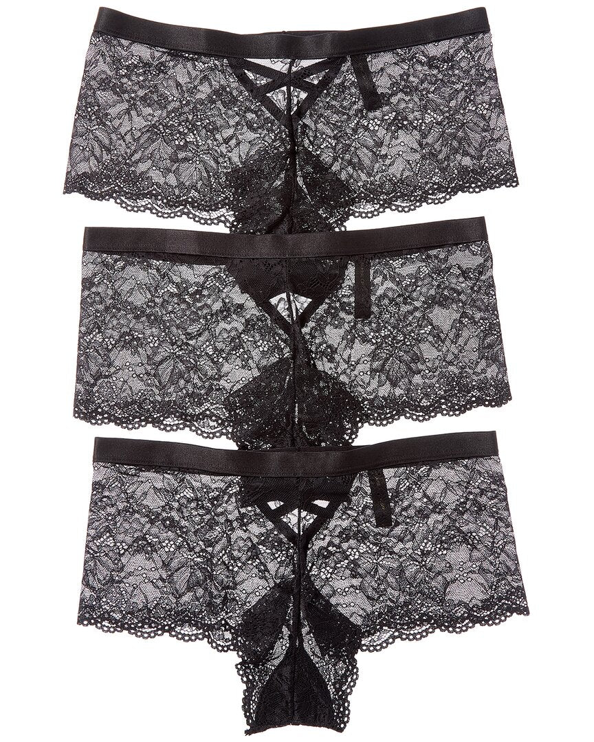 

Трусы House of Desire 3pk Bella Criss Cross Back Lace Cheeky House Of Desire, черный