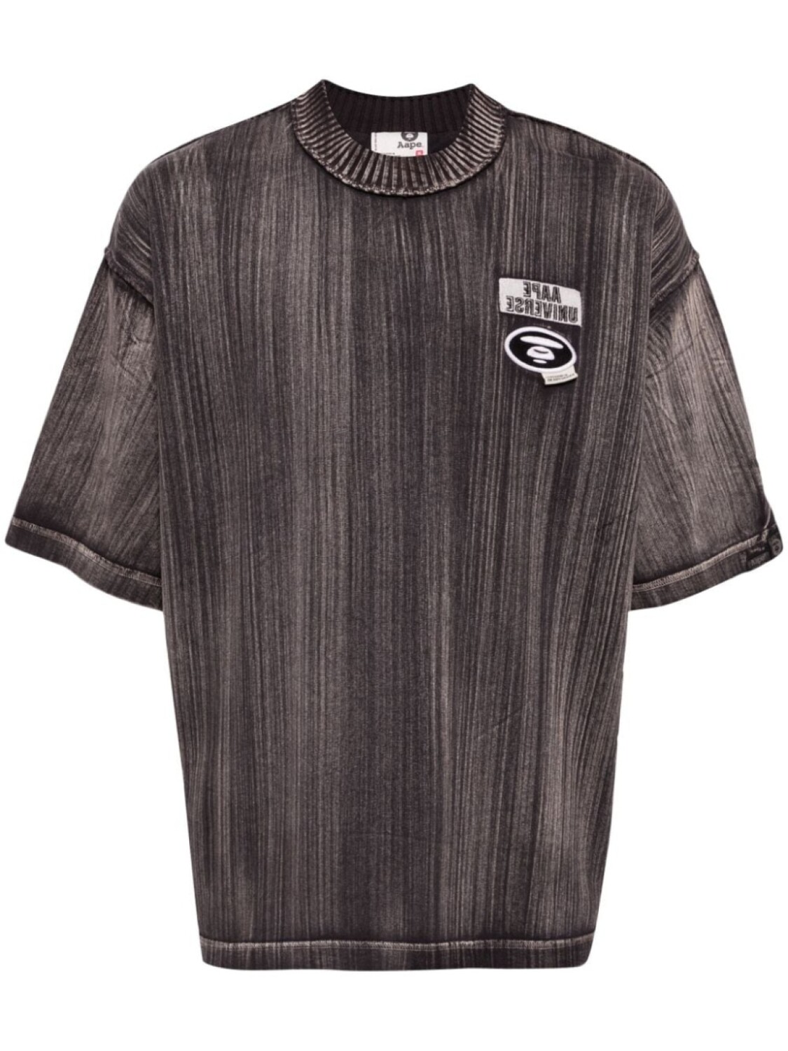

AAPE BY *A BATHING APE футболка с нашивкой-логотипом, серый