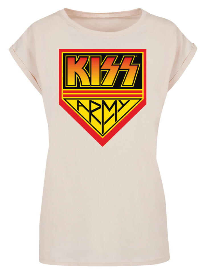 

Футболка F4NT4STIC Extended Shoulder T-Shirt Kiss Army Logo, цвет Whitesand