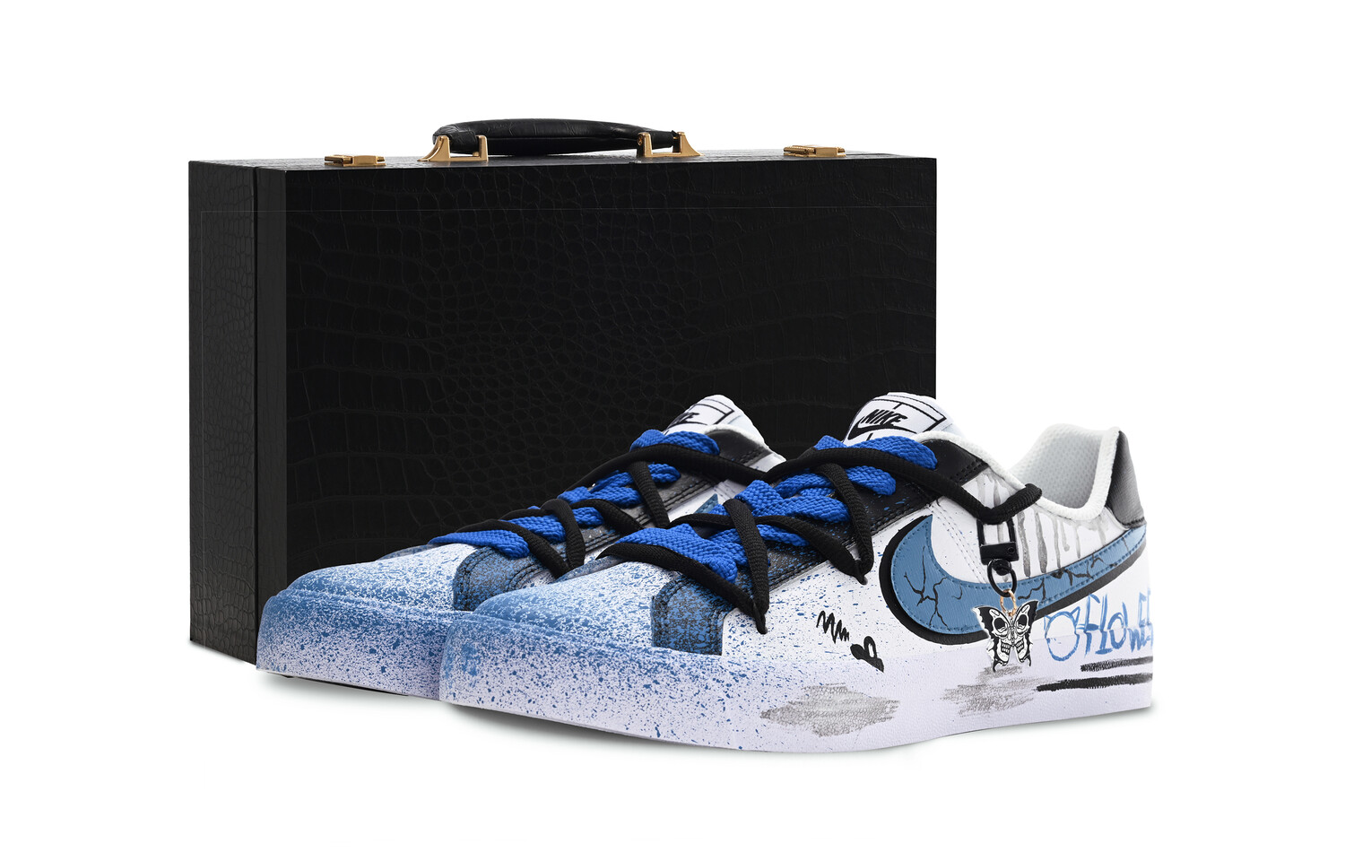 

Кроссовки для скейтбординга Court Royale, унисекс, низкие, черный/синий/белый Nike
