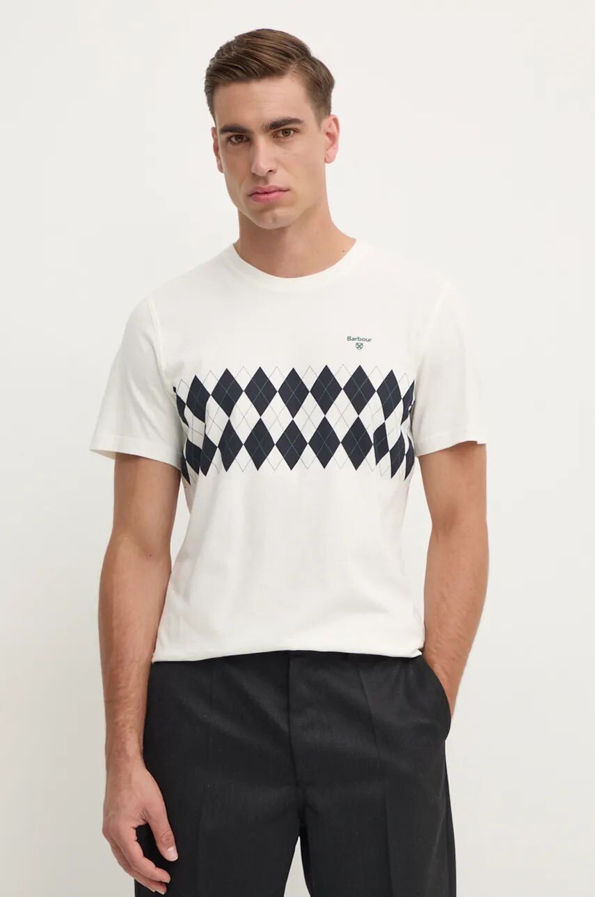 

Футболка Barbour из хлопка, бежевый