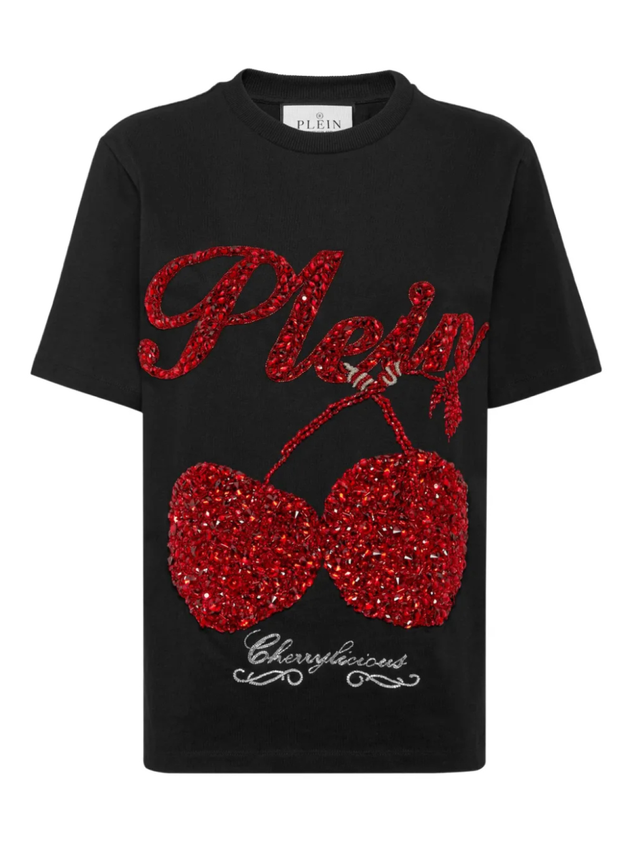 

Футболка, украшенная кристаллами Philipp Plein, черный