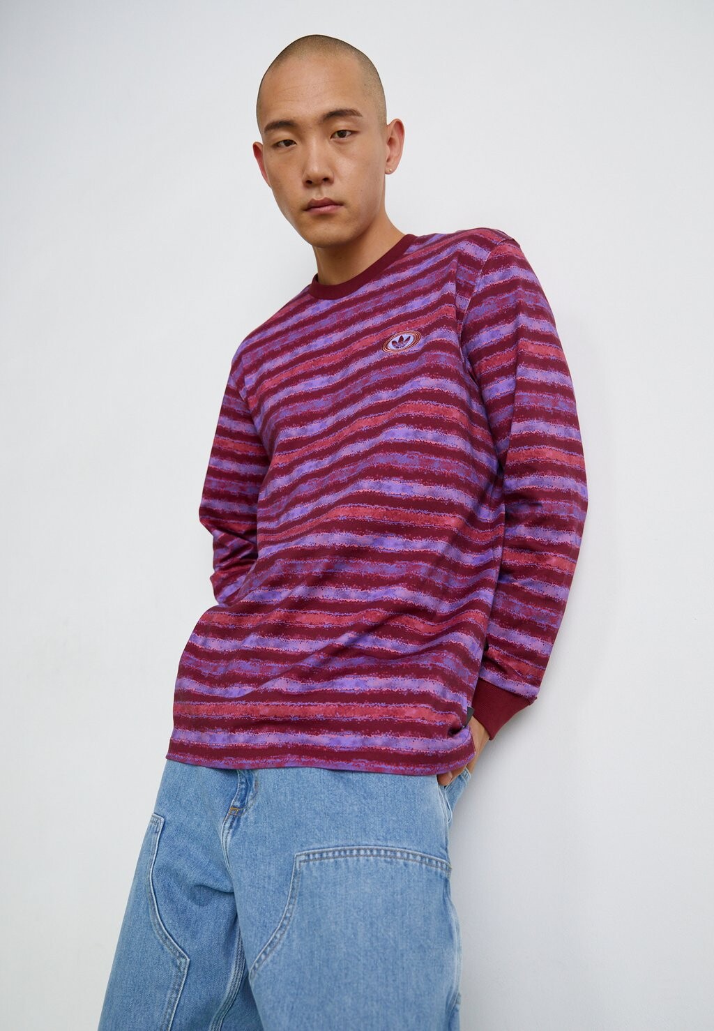 

Топ с длинными рукавами TEE adidas Originals, темно-красный
