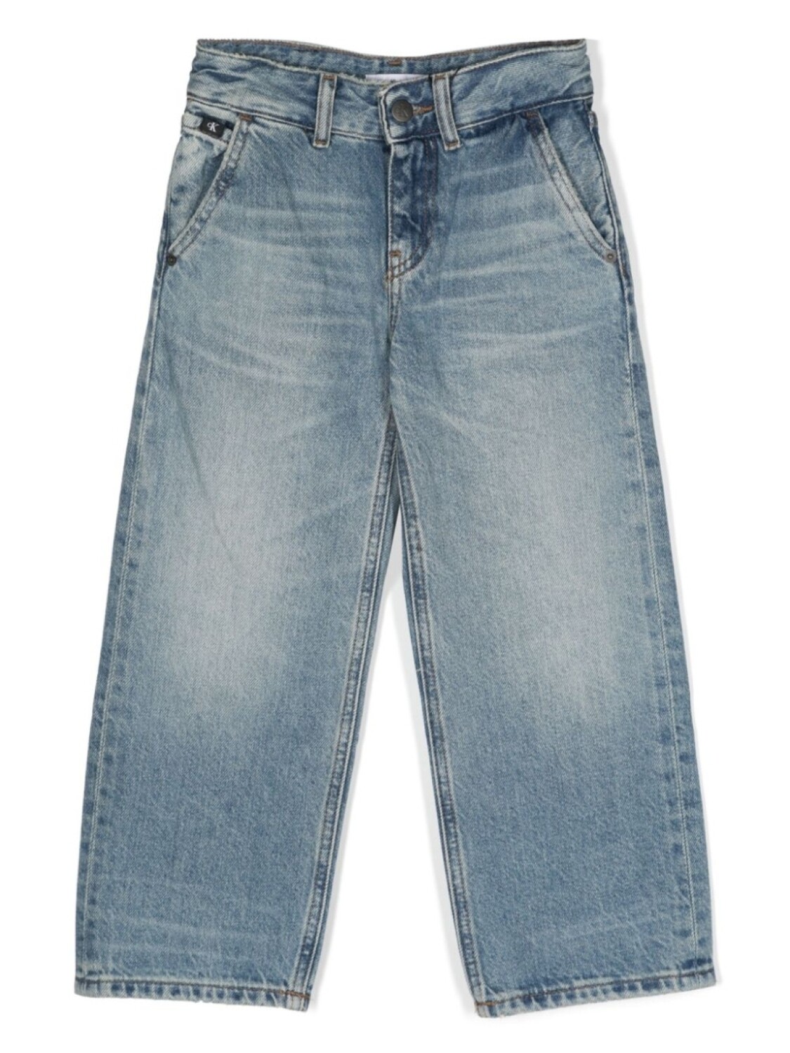 

Прямые брюки с логотипом Calvin Klein Kids, синий
