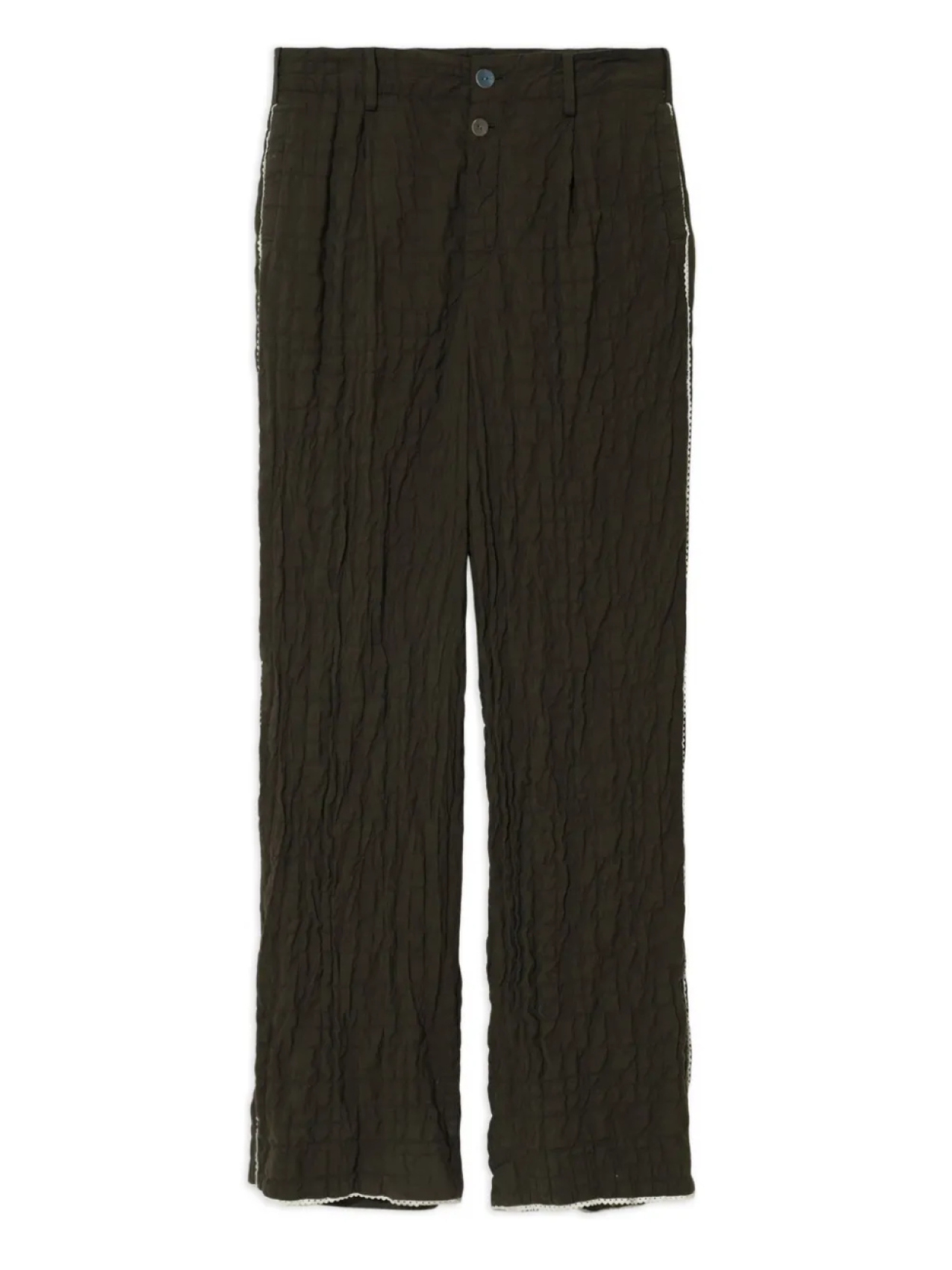 

Undercover стеганые брюки с кружевом, зеленый