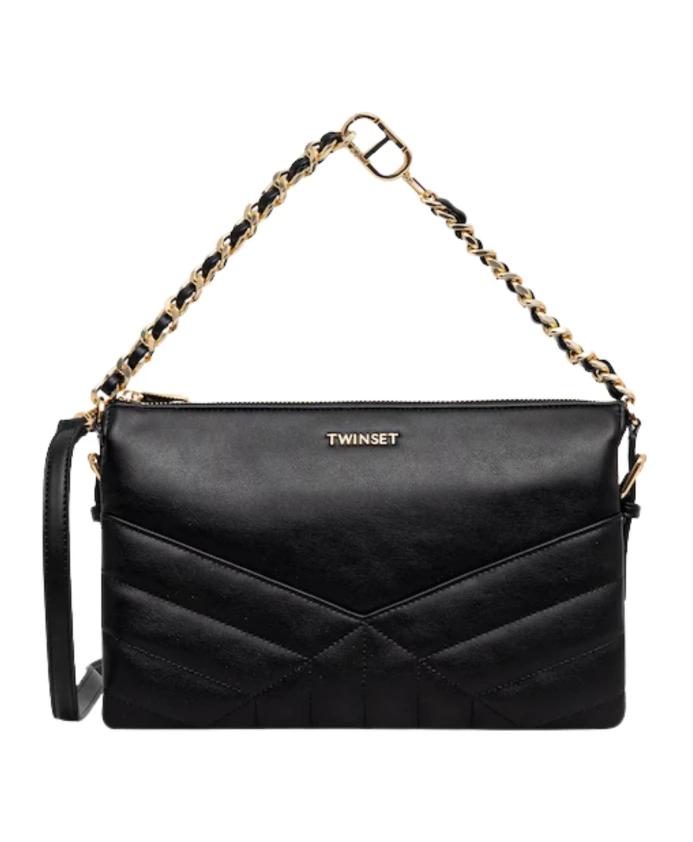 

Компактная черная сумочка на молнии Twinset, черный