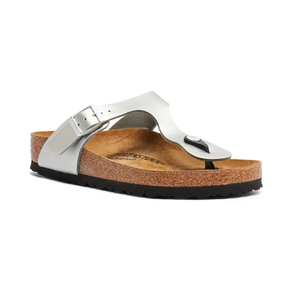 Шлепанцы Gizeh с добавлением кожи Birkenstock, серебряный